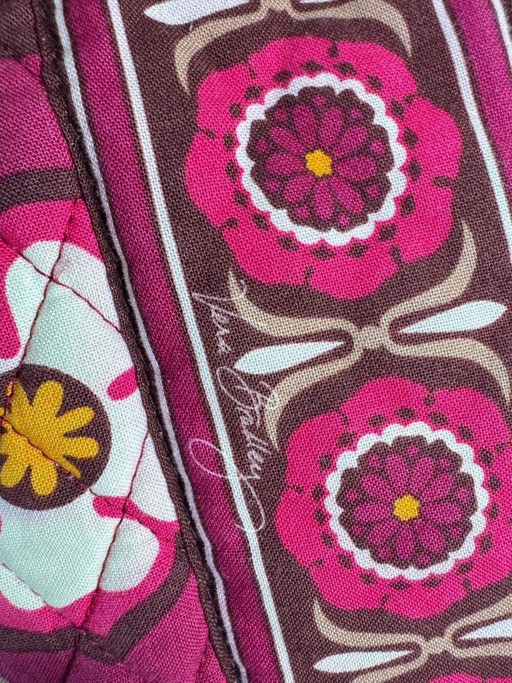 Vera Bradley Quilted Floral Shoulder Bag Pink Brown